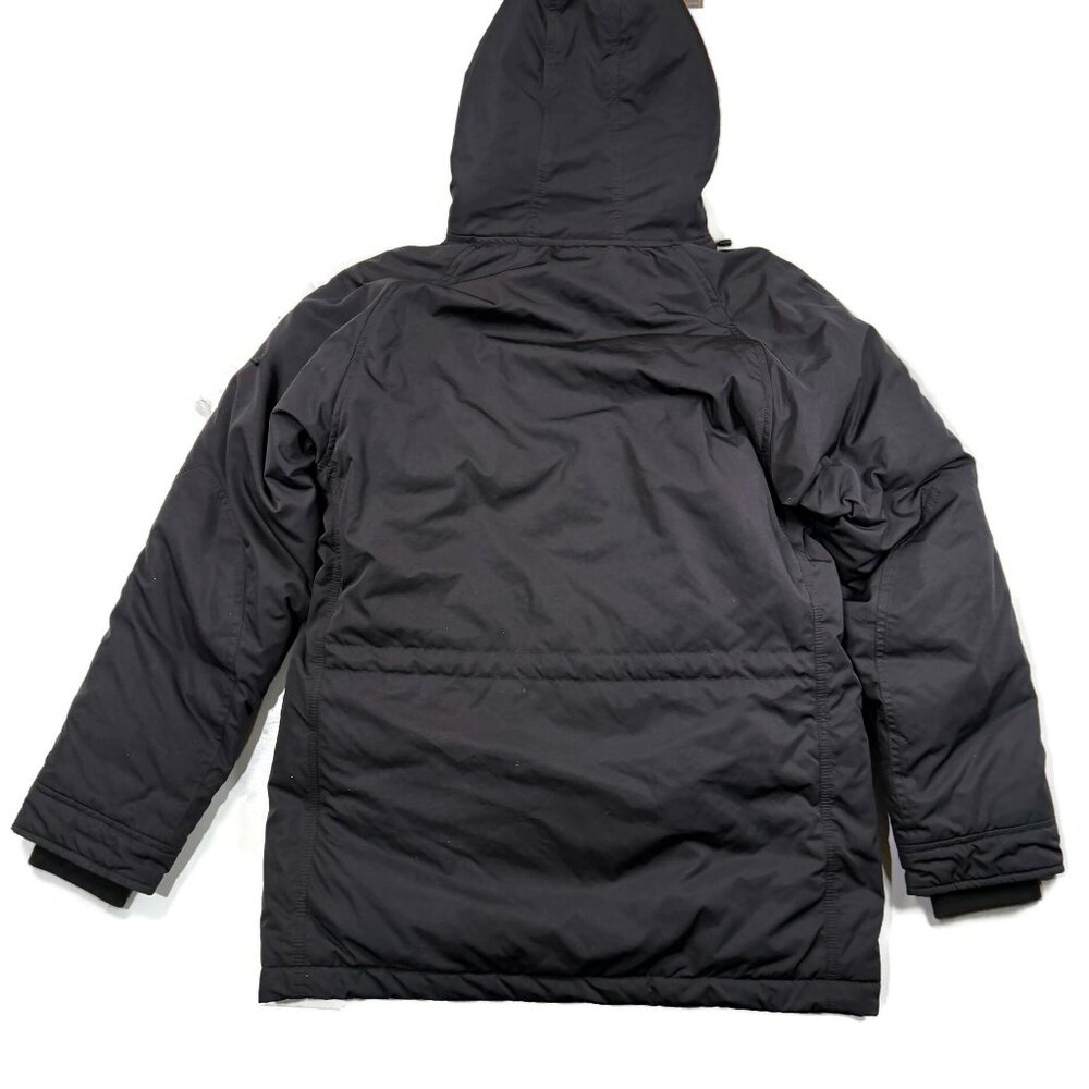 Uniqlo Down Jacket Black Womens Sz 4 Fleece Lined Hood Winter Coat Parka - Picture 11 of 12